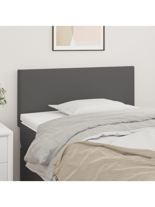 Čelo postele šedé 90x5x78/88 cm umělá kůže