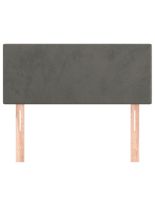 Čelo postele tmavě šedé 90x5x78/88 cm samet