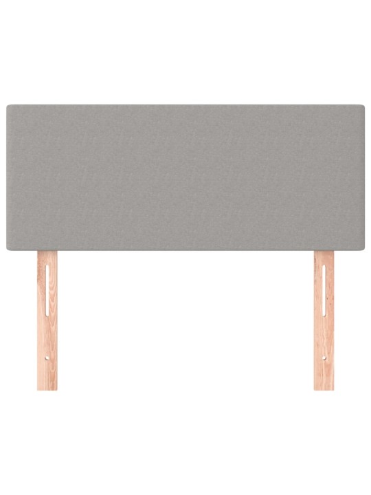 Čelo postele světle šedé 100 x 5 x 78/88 cm textil