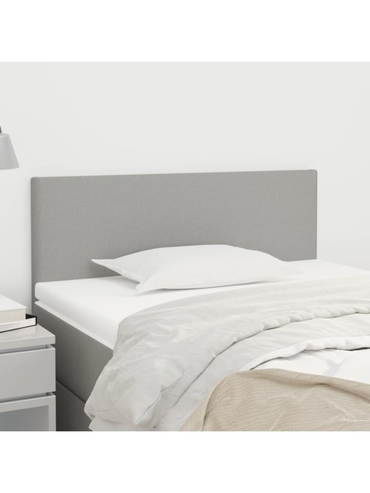 Čelo postele světle šedé 100 x 5 x 78/88 cm textil