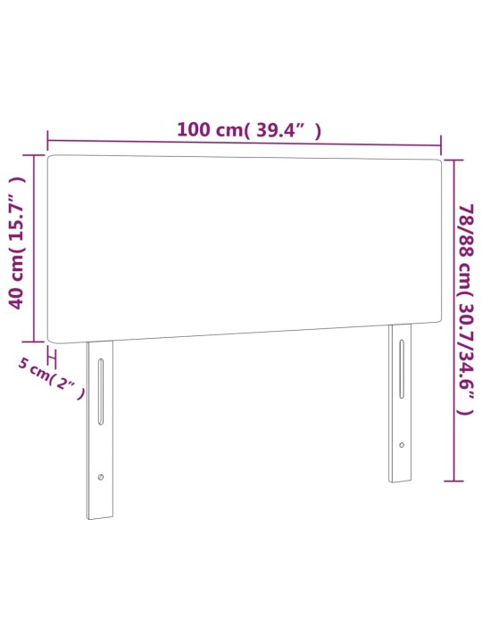 Čelo postele černé 100x5x78/88 cm textil