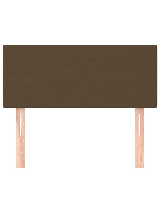 Čelo postele tmavě hnědé 100x5x78/88 cm textil