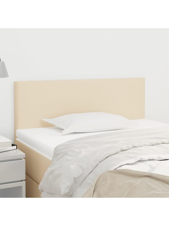 Čelo postele krémové 100x5x78/88 cm textil