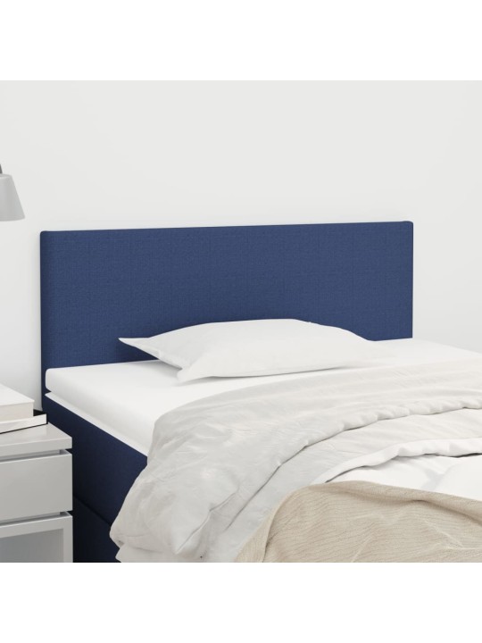 Čelo postele modré 100x5x78/88 cm textil