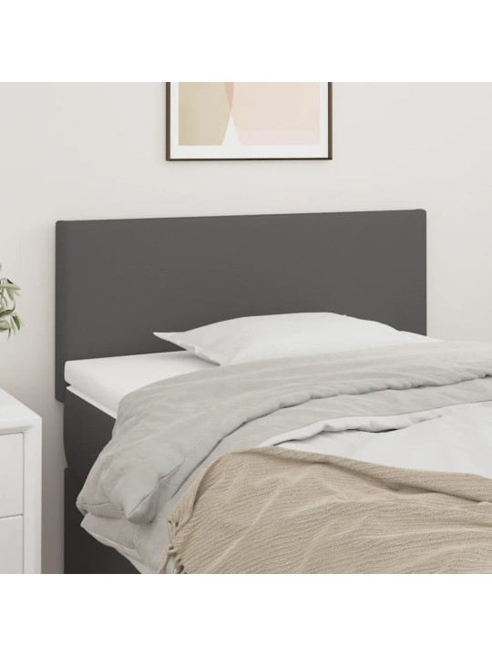 Čelo postele šedé 100x5x78/88 cm umělá kůže