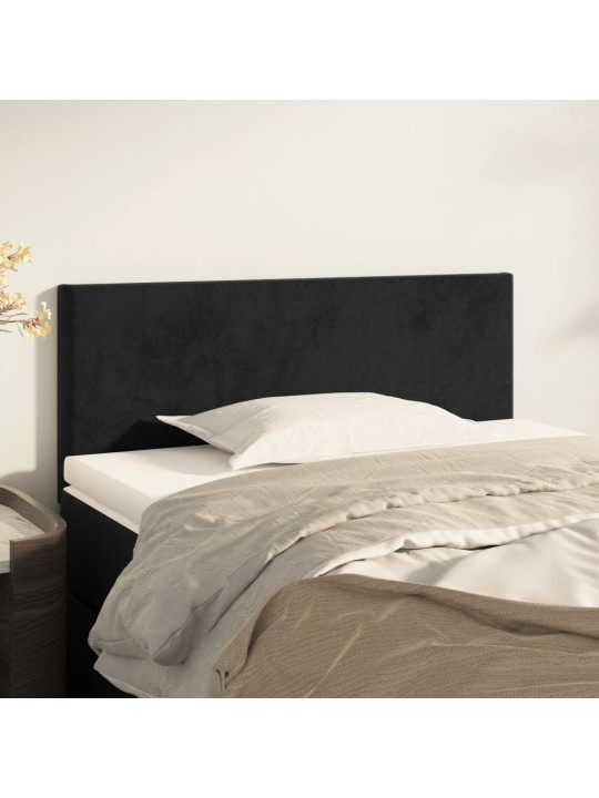 Čelo postele černé 100x5x78/88 cm samet