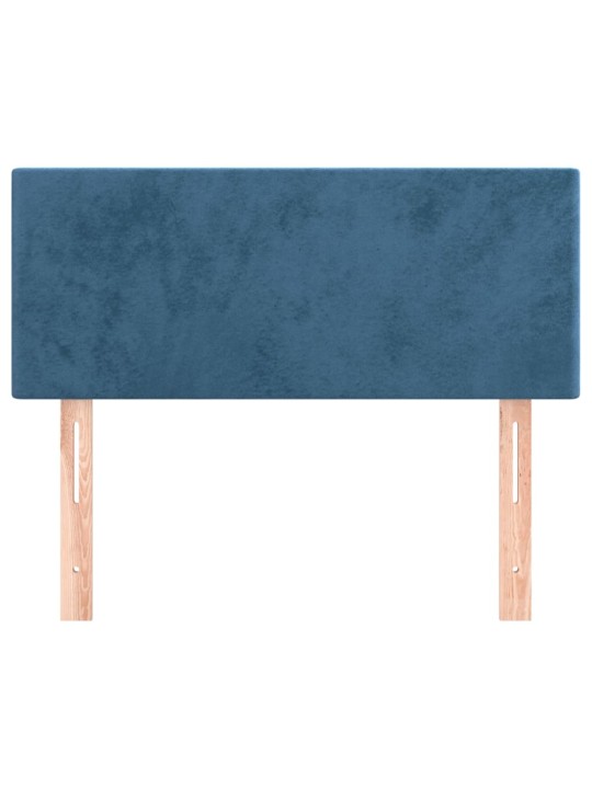 Čelo postele tmavě modré 100x5x78/88 cm samet