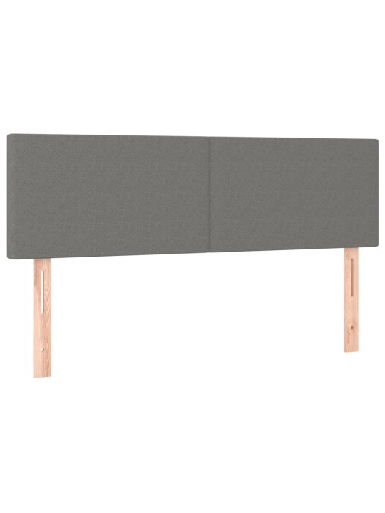 Čela postele 2 ks tmavě šedá 72 x 5 x 78/88 cm textil