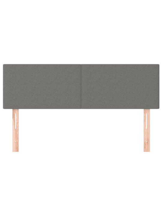 Čela postele 2 ks tmavě šedá 72 x 5 x 78/88 cm textil
