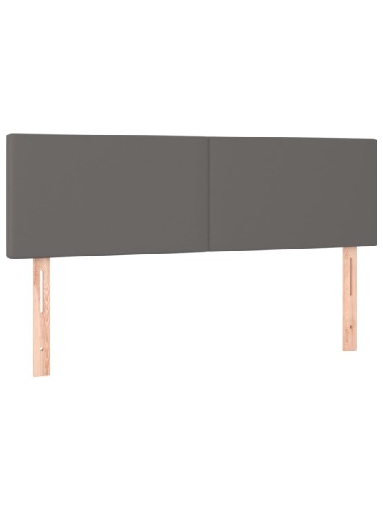 Čela postele 2 ks šedá 72 x 5 x 78/88 cm umělá kůže