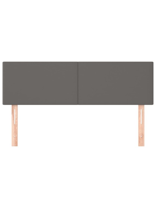 Čela postele 2 ks šedá 72 x 5 x 78/88 cm umělá kůže