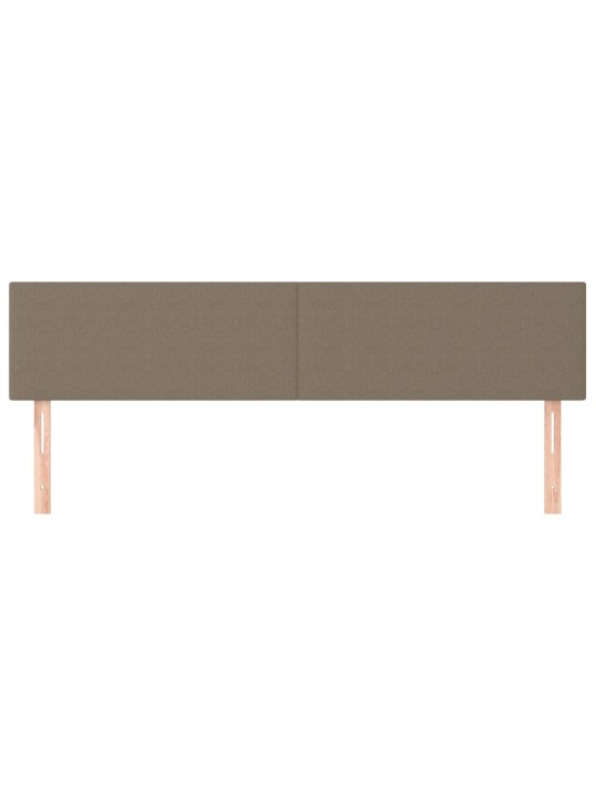 Čela postele 2 ks taupe 72 x 5 x 78/88 cm textil
