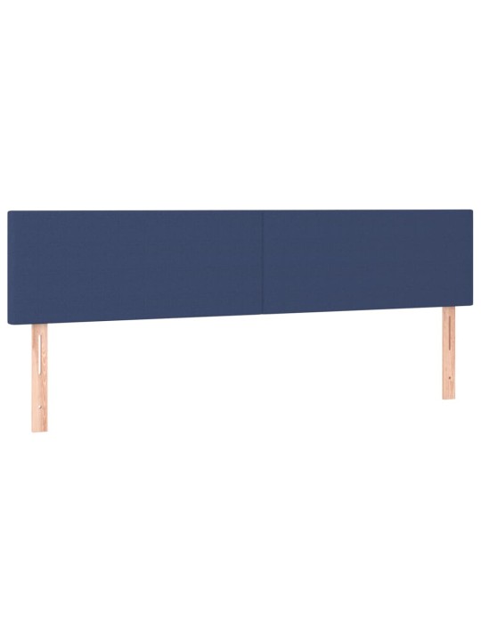 Čelo postele 2 ks modré 80 x 5 x 78/88 cm textil