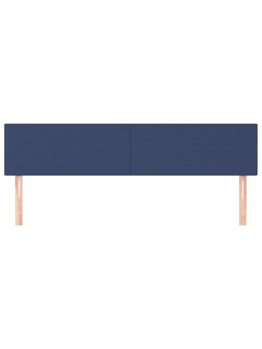 Čelo postele 2 ks modré 80 x 5 x 78/88 cm textil