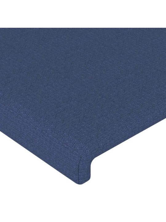 Čelo postele 2 ks modré 80 x 5 x 78/88 cm textil