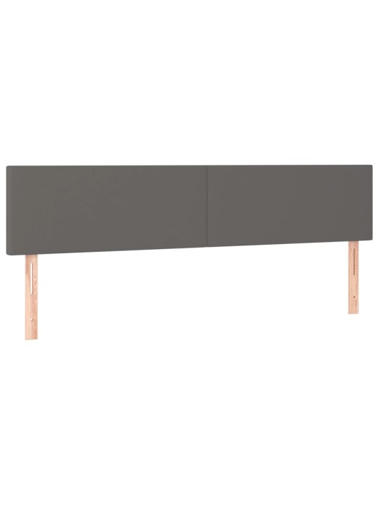 Čelo postele 2 ks šedé 80 x 5 x 78/88 cm umělá kůže