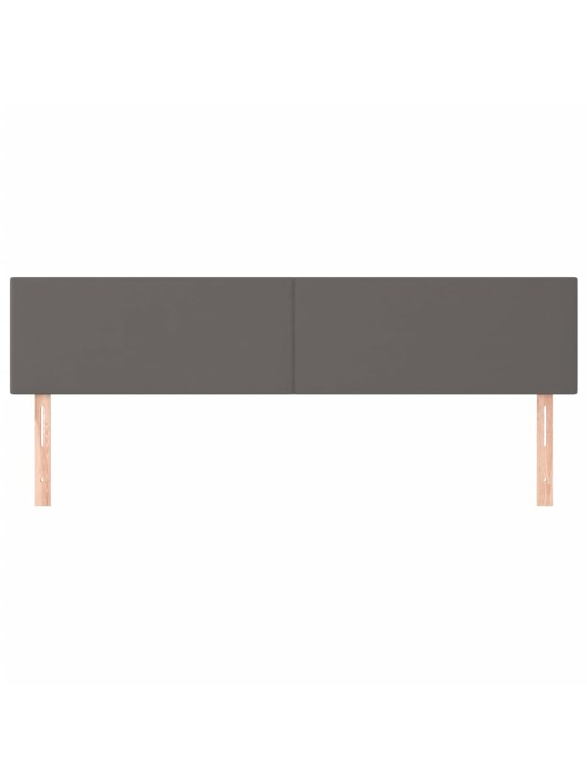 Čelo postele 2 ks šedé 80 x 5 x 78/88 cm umělá kůže