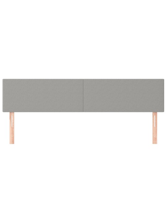 Čelo postele 2 ks světle šedé 90x5x78/88 cm textil