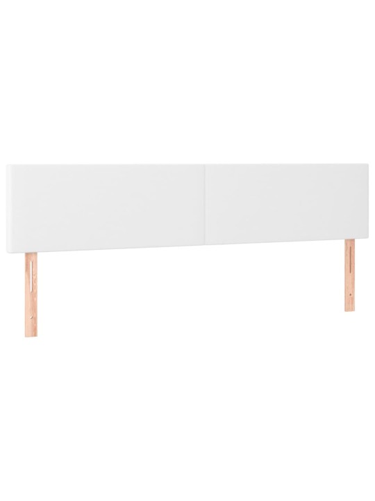 Čelo postele 2 ks bílé 90x5x78/88 cm umělá kůže