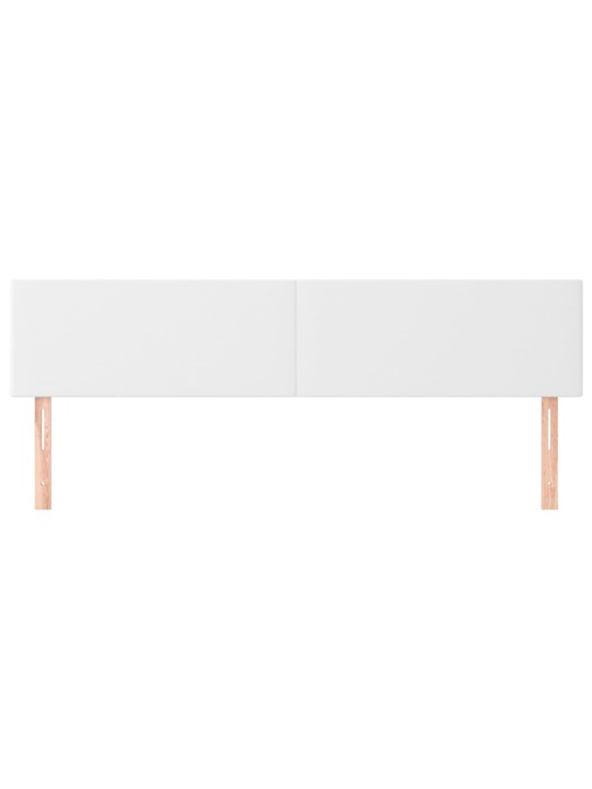 Čelo postele 2 ks bílé 90x5x78/88 cm umělá kůže