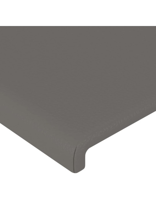 Čelo postele 2 ks šedé 90x5x78/88 cm umělá kůže