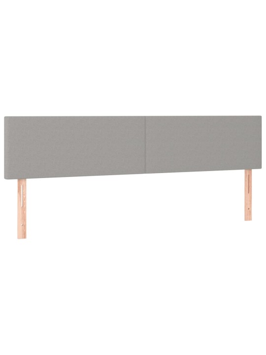 Čelo postele 2 ks světle šedé 100 x 5 x 78/88 cm samet