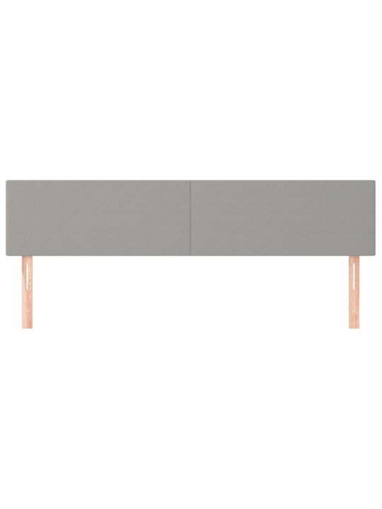 Čelo postele 2 ks světle šedé 100 x 5 x 78/88 cm samet