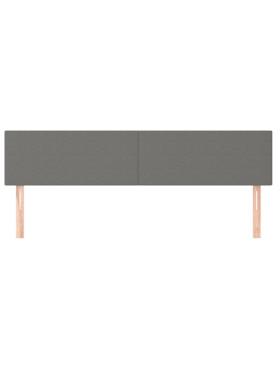 Čelo postele 2 ks tmavě šedé 100 x 5 x 78/88 cm samet