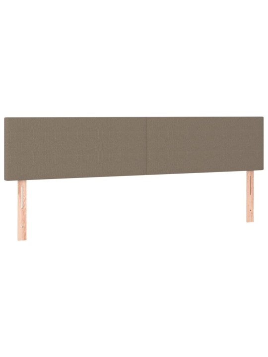 Čelo postele 2 ks taupe 100x5x78/88 cm textil
