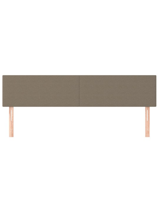 Čelo postele 2 ks taupe 100x5x78/88 cm textil