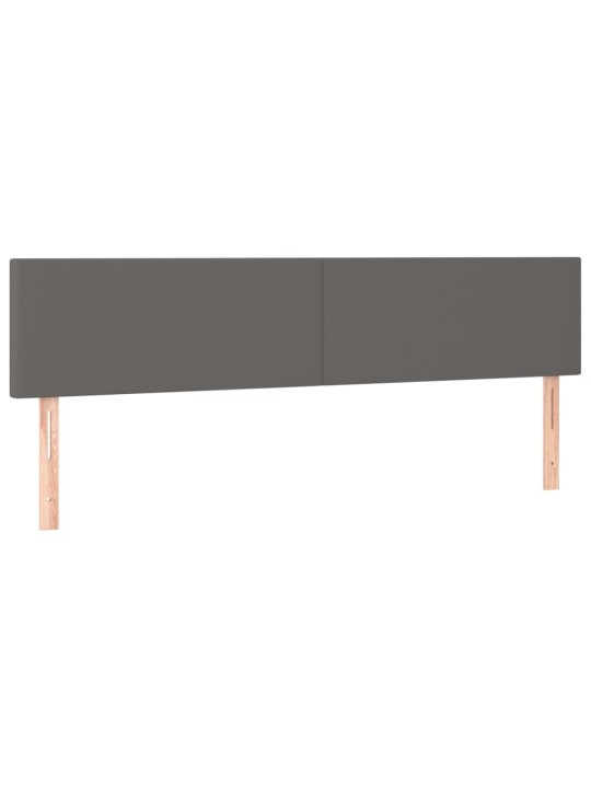 Čelo postele 2 ks šedé 100x5x78/88 cm umělá kůže