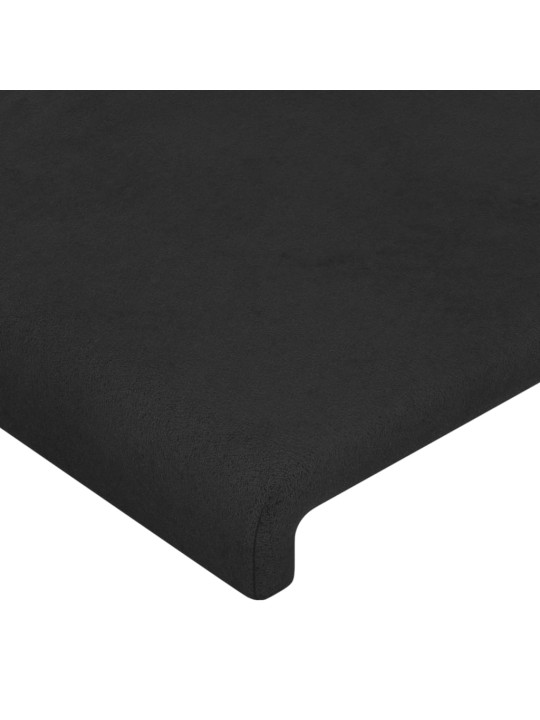 Čelo postele 2 ks černé 100x5x78/88 cm samet