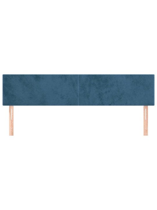 Čelo postele tmavě modré 100x5x78/88 cm samet