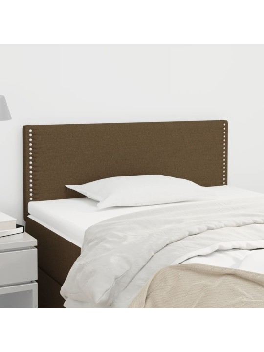 Čelo postele tmavě hnědé 80 x 5 x 78/88 cm textil