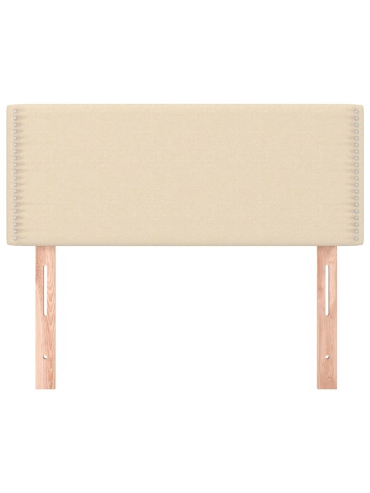 Čelo postele krémové 80 x 5 x 78/88 cm textil