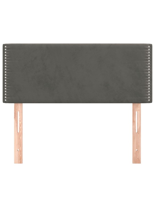 Čelo postele tmavě šedé 80 x 5 x 78/88 cm samet