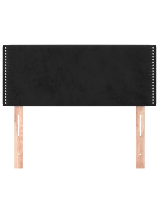 Čelo postele černé 80 x 5 x 78/88 cm samet