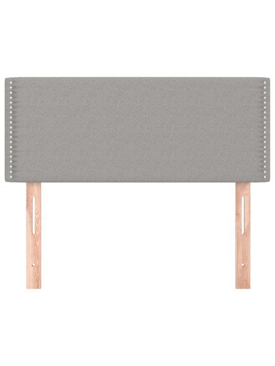 Čelo postele světle šedé 90x5x78/88 cm textil