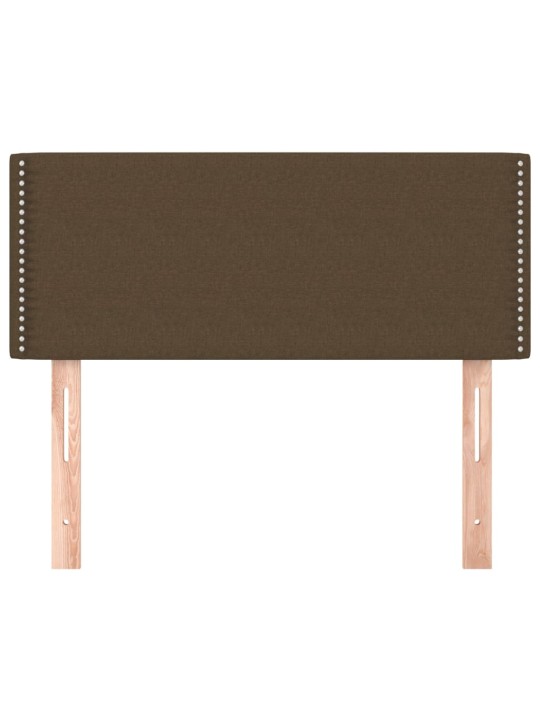 Čelo postele tmavě hnědé 90x5x78/88 cm textil