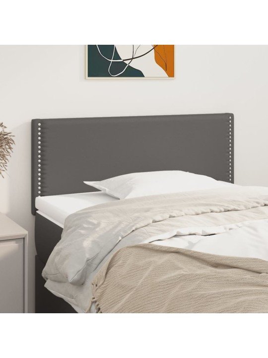 Čelo postele šedé 90x5x78/88 cm umělá kůže