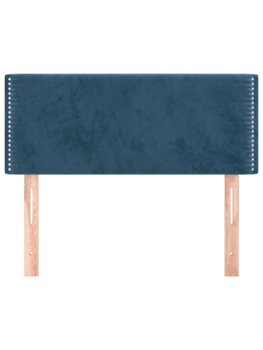 Čelo postele tmavě modré 90x5x78/88 cm samet