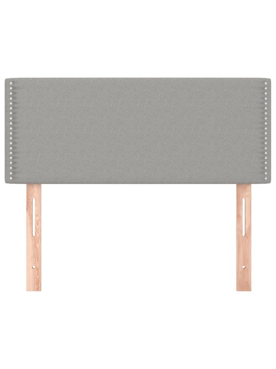 Čelo postele světle šedé 100 x 5 x 78/88 cm textil