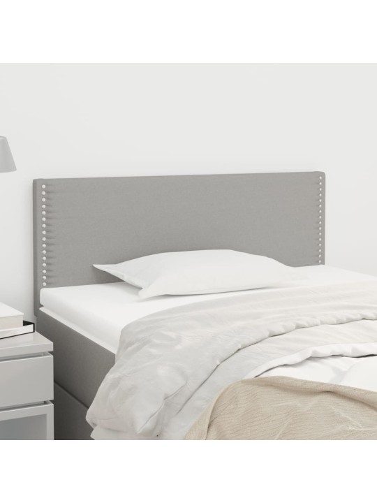 Čelo postele světle šedé 100 x 5 x 78/88 cm textil