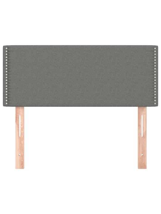 Čelo postele tmavě šedé 100x5x78/88 cm textil