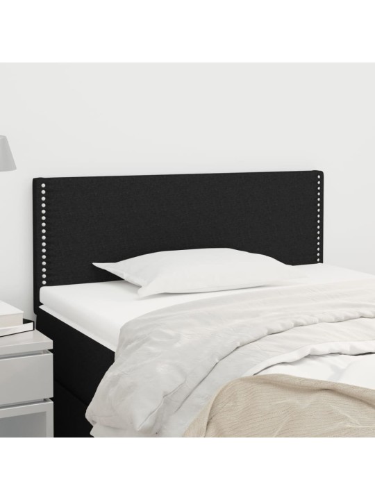 Čelo postele černé 100x5x78/88 cm textil
