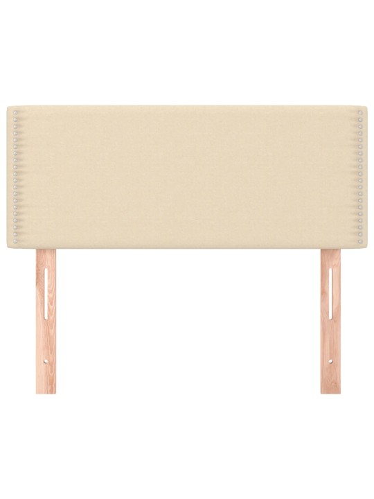 Čelo postele krémové 100x5x78/88 cm textil