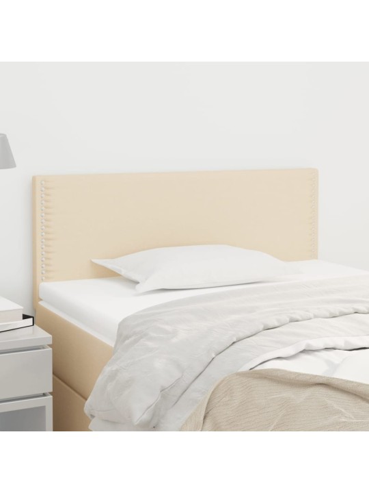 Čelo postele krémové 100x5x78/88 cm textil