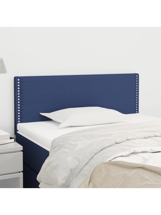 Čelo postele modré 100x5x78/88 cm textil
