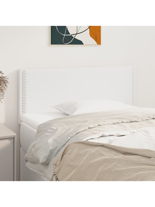 Čelo postele bílé 100x5x78/88 cm umělá kůže