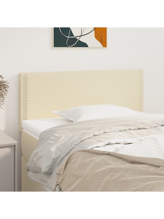 Čelo postele krémové 100x5x78/88 cm umělá kůže